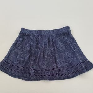 Xhilirarion Blue Lace fully lined a line skirt